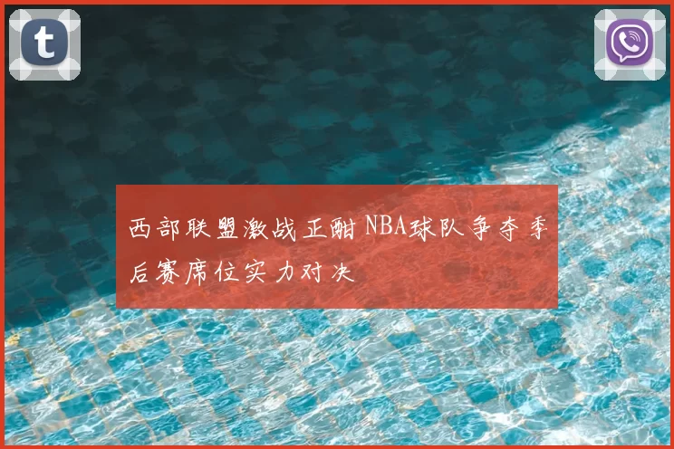 西部联盟激战正酣 NBA球队争夺季后赛席位实力对决