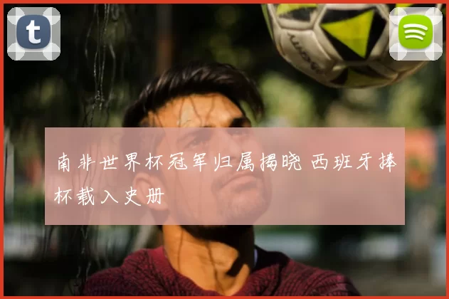 南非世界杯冠军归属揭晓 西班牙捧杯载入史册